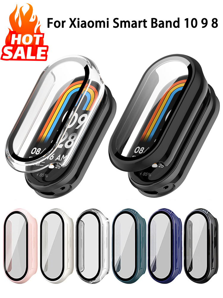 Electronics Gadgets For Men - Xiaomi Mi Band 10/9/8用 強化ガラス+PCケース 耐衝撃