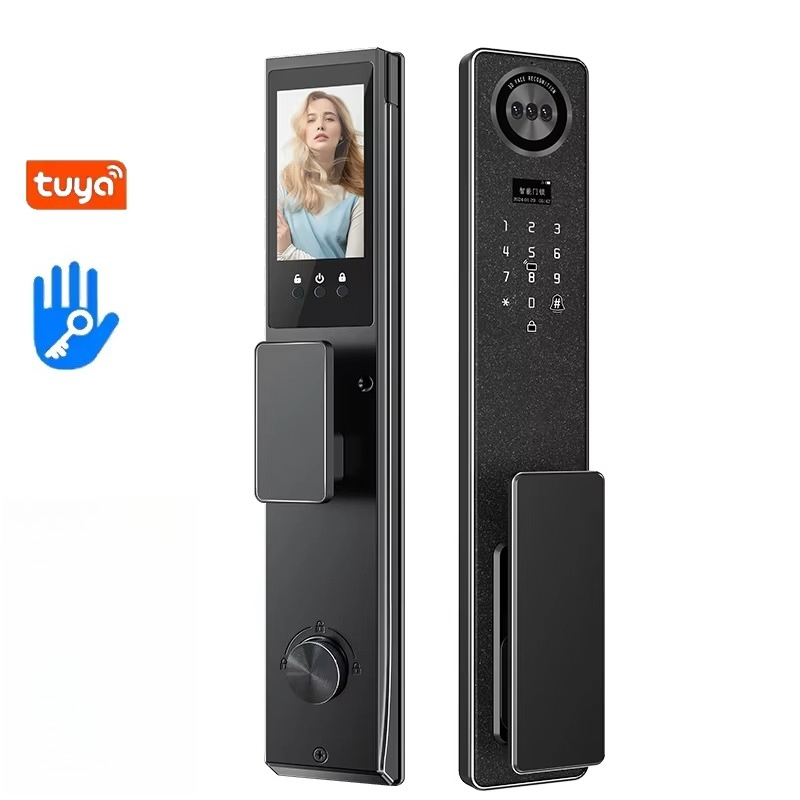 Electronics & Gadgets Beginning With D - Tuya WiFi スマートドアロック、家庭用生体認証指紋ロック、キーパッドパスワード電子ロック、盗難防止フロントドアセキュリティロック