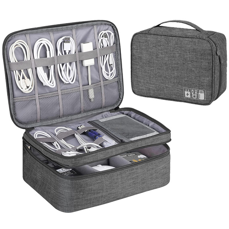 Electronics Gadgets Bag - ポータブルデジタルストレージバッグ USB ガジェット防水ケーブルオーガナイザーバッグポーチ電子機器アクセサリートラベルパック用品