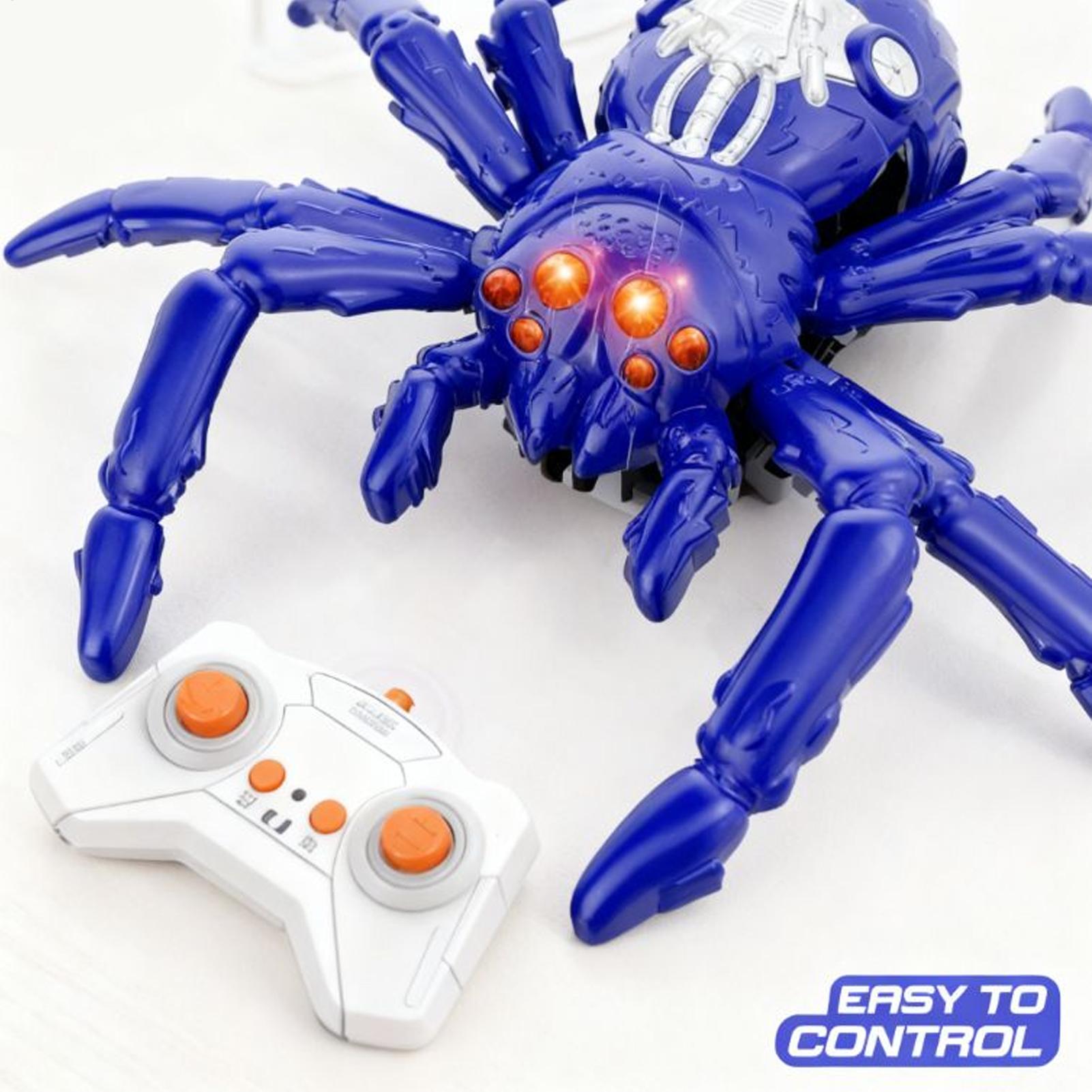 Electronics And Gadgets With Y - リモコンスパイダーおもちゃ 充電式クロールロボット LEDアイ付き ハロウィンいたずらガジェット 子供向けパーティーエンターテイメント