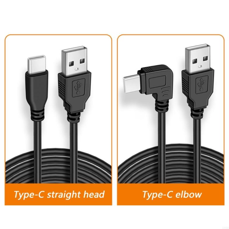 Electronics And Gadgets With C - エクストラロング3.5m USB to Type C直角電源ケーブル オプションコネクタ付き
