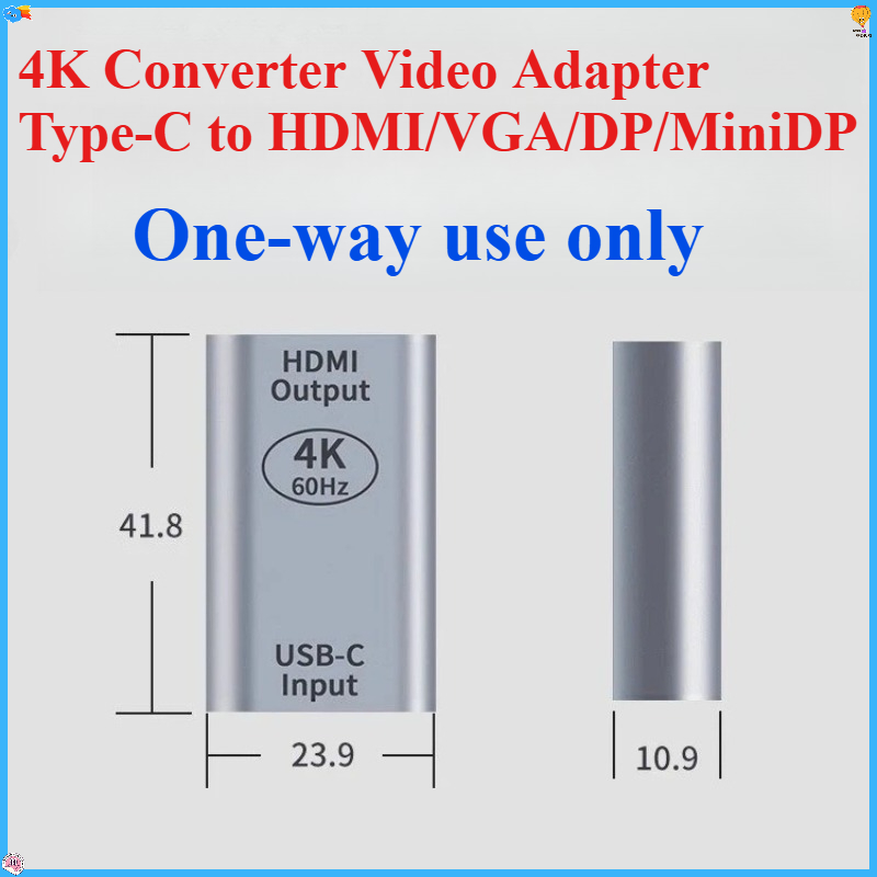 Electronics And Gadgets With C - 4K コンバーター ビデオ アダプター Type-C to