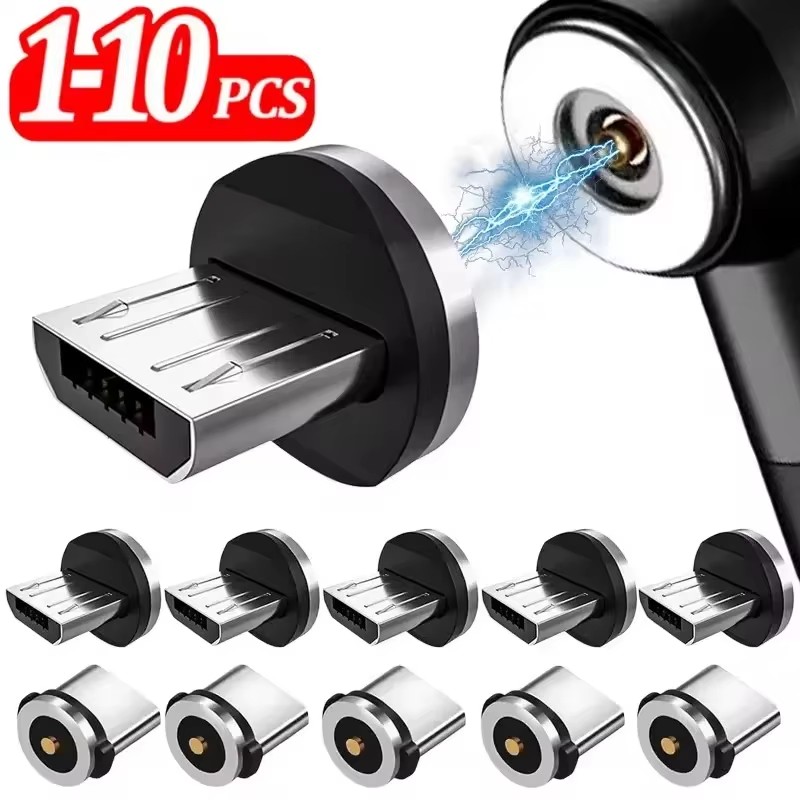 Magnetic Charging Cable - 1/5/10 個 USB-A タイプ C 磁気プラグチップ高速充電ケーブルアダプター