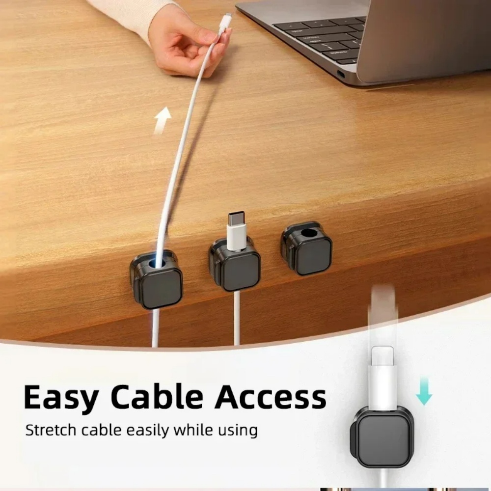 Magnetic Charging Cable - 磁気ケーブルクリップオーガナイザー 調節可能な粘着式ケーブルオーガナイザー USB充電ケーブルオーガナイザー デスクやさまざまな場面に最適
