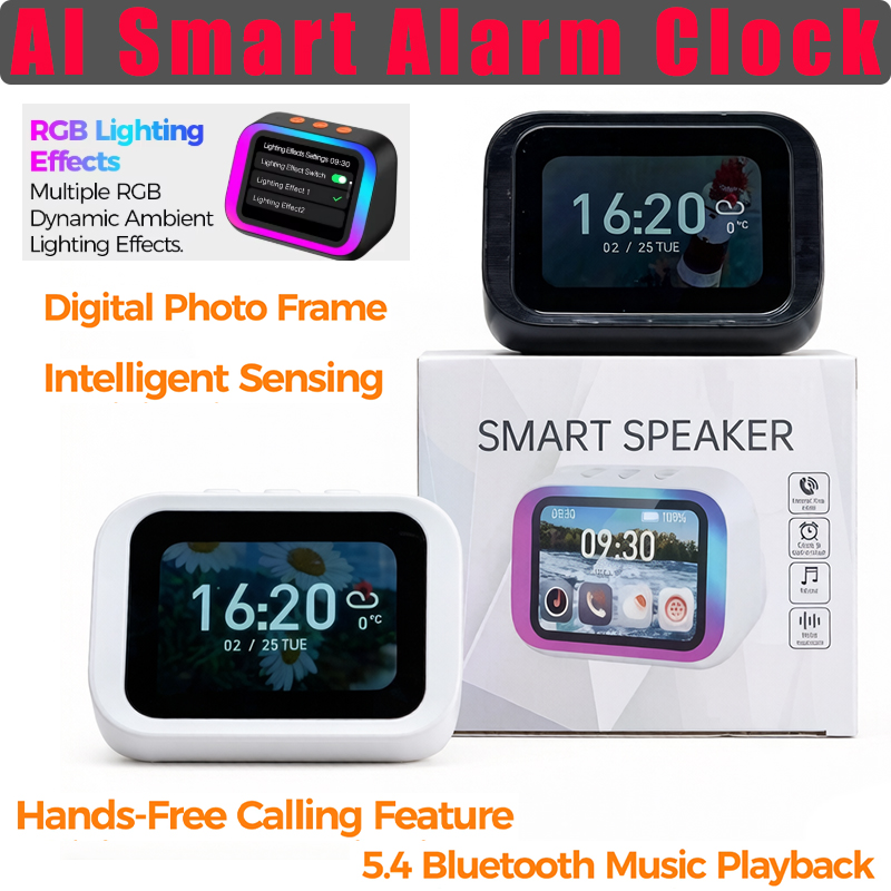 Electronics For Home - AI Bluetoothスピーカー 5.4 AI音声アシスタント HDタッチスクリーンディスプレイ 電子アルバム