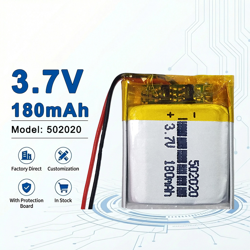 Electronics And Gadgets Ce - 502020 3.7V 180mAh充電式リチウムポリマー電池、小型スマートウェアラブルやコンパクトな電子機器用 502030 502035