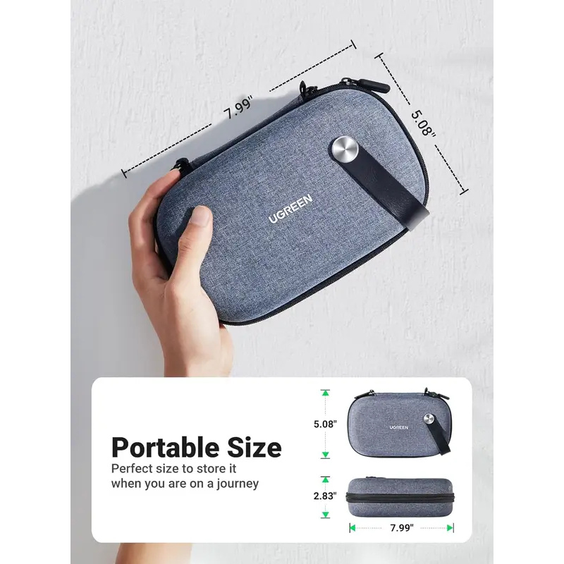 Electronics Gadgets Bag - オリジナル UGREEN トラベルアクセサリーバッグ ポータブルケーブルオーガナイザー エレクトロニクスハードケース 小型ガジェットポーチ