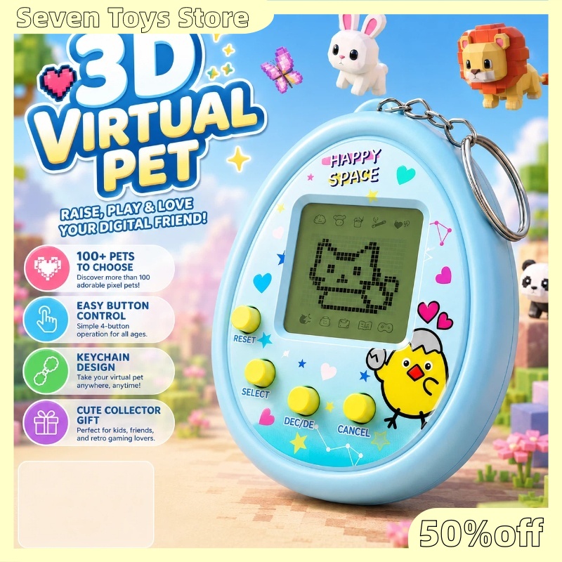 Electronics And Gadgets With Y - インタラクティブ3Dバーチャルペットトイ アクアブルー コレクターズエディション 電子ゲームコンパニオン デスクトップガジェット ゲーマー向けギフト