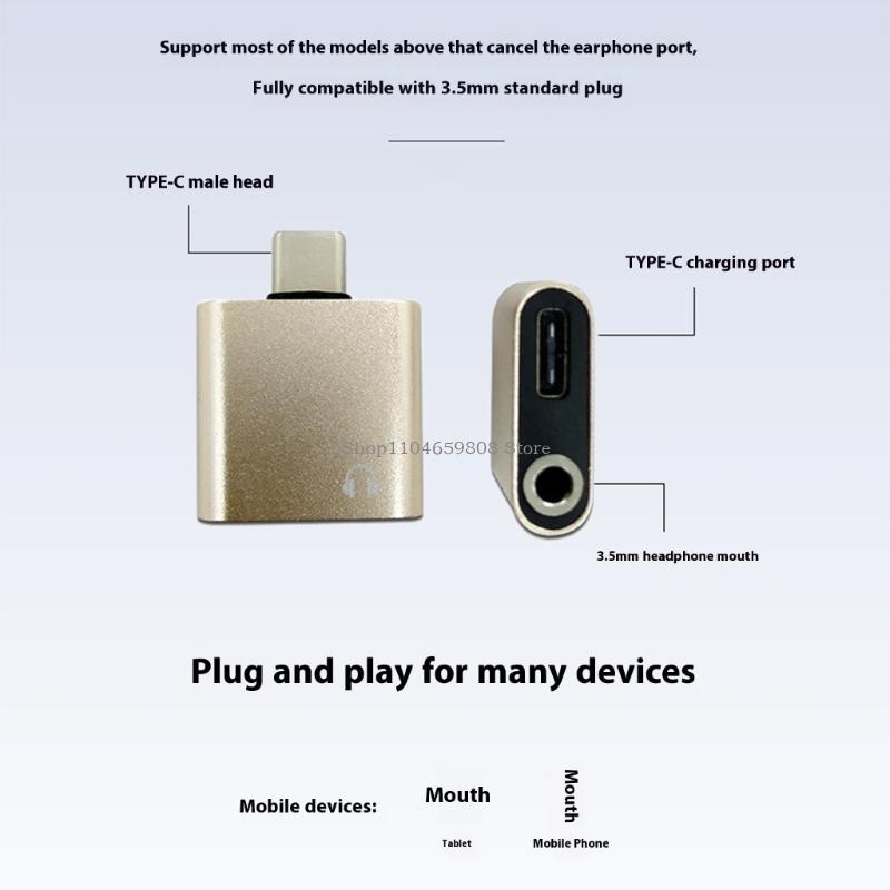 Electronics And Gadgets With C - 同時充電とサウンドUSB Cアダプター3.5mm 3.5mm出力ソケットアダプター