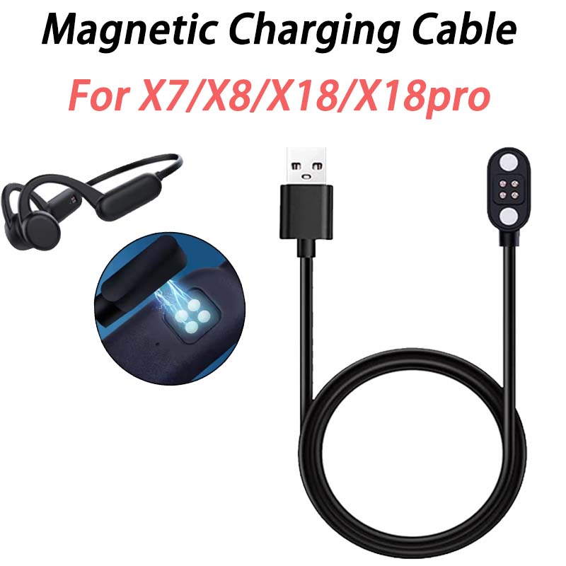 骨伝導イヤホン 磁気充電ケーブル付き X7/X8/X18/X - Magnetic Charging Cable のレビューと価格