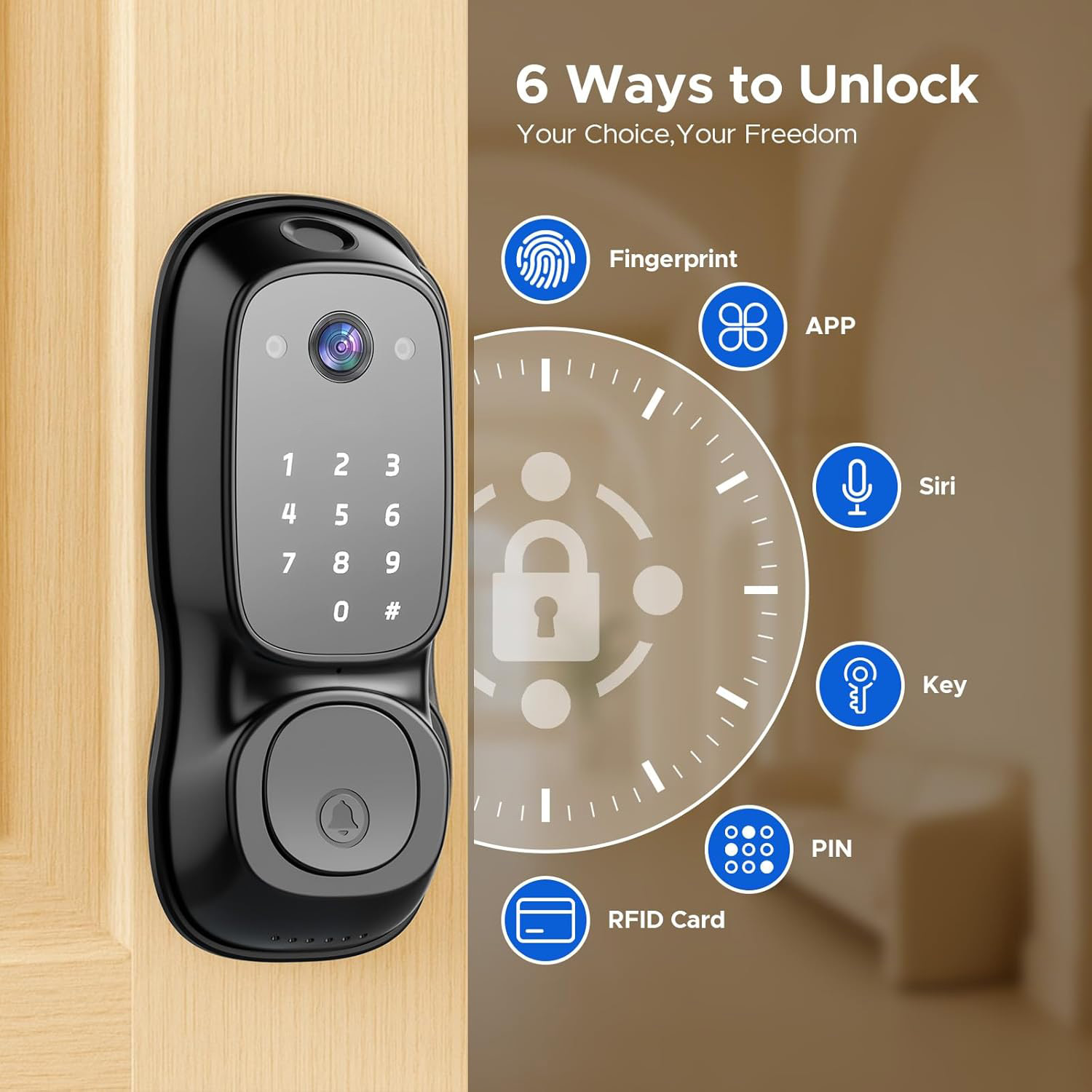 Tuya Wifiスマートドアロック ‎ カメラ＆ドアベル多 - Electronics & Gadgets Beginning With D のレビューと価格