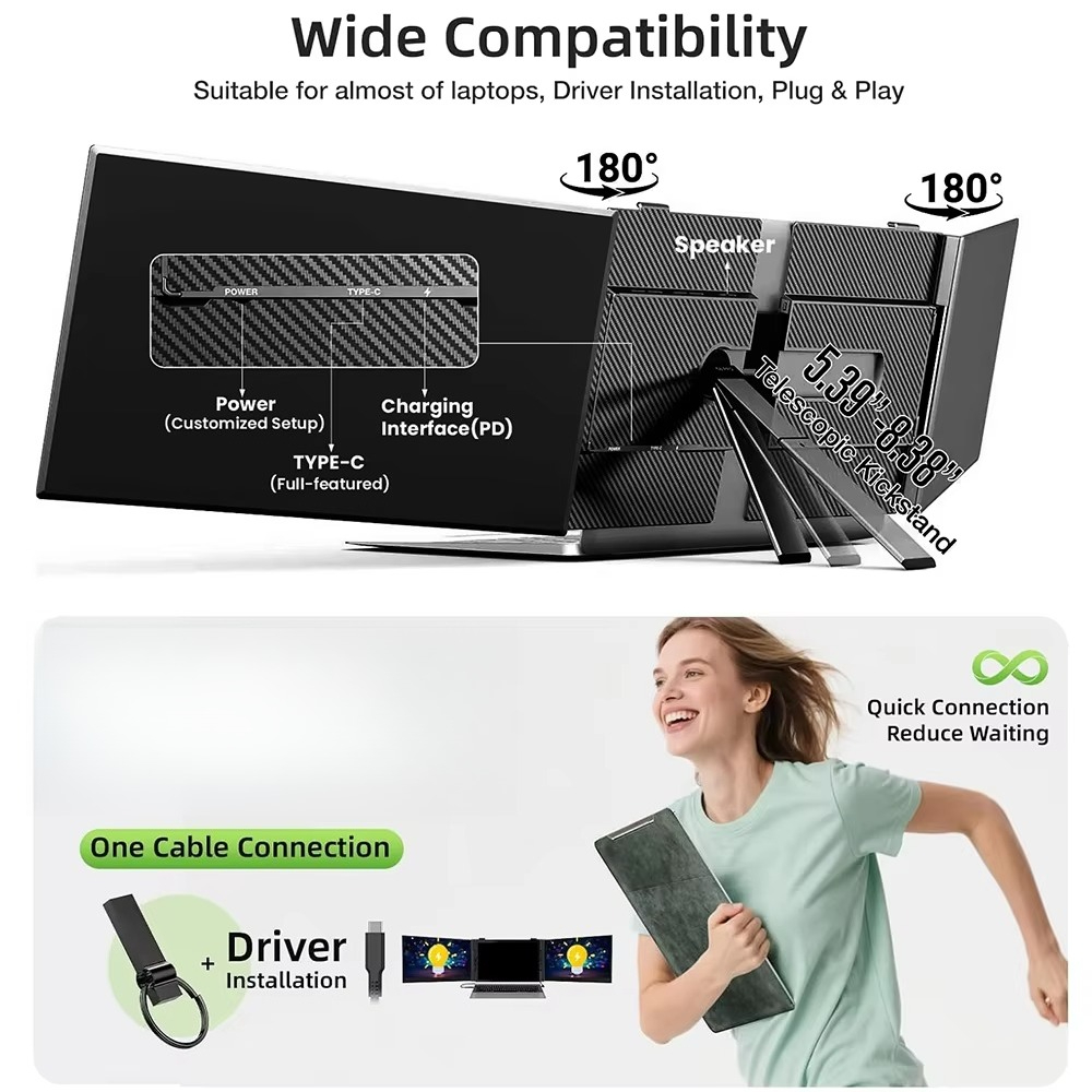 家電製品 ノートパソコン画面拡張器 2画面 14インチLCD - Electronics And Gadgets With C のレビューと価格