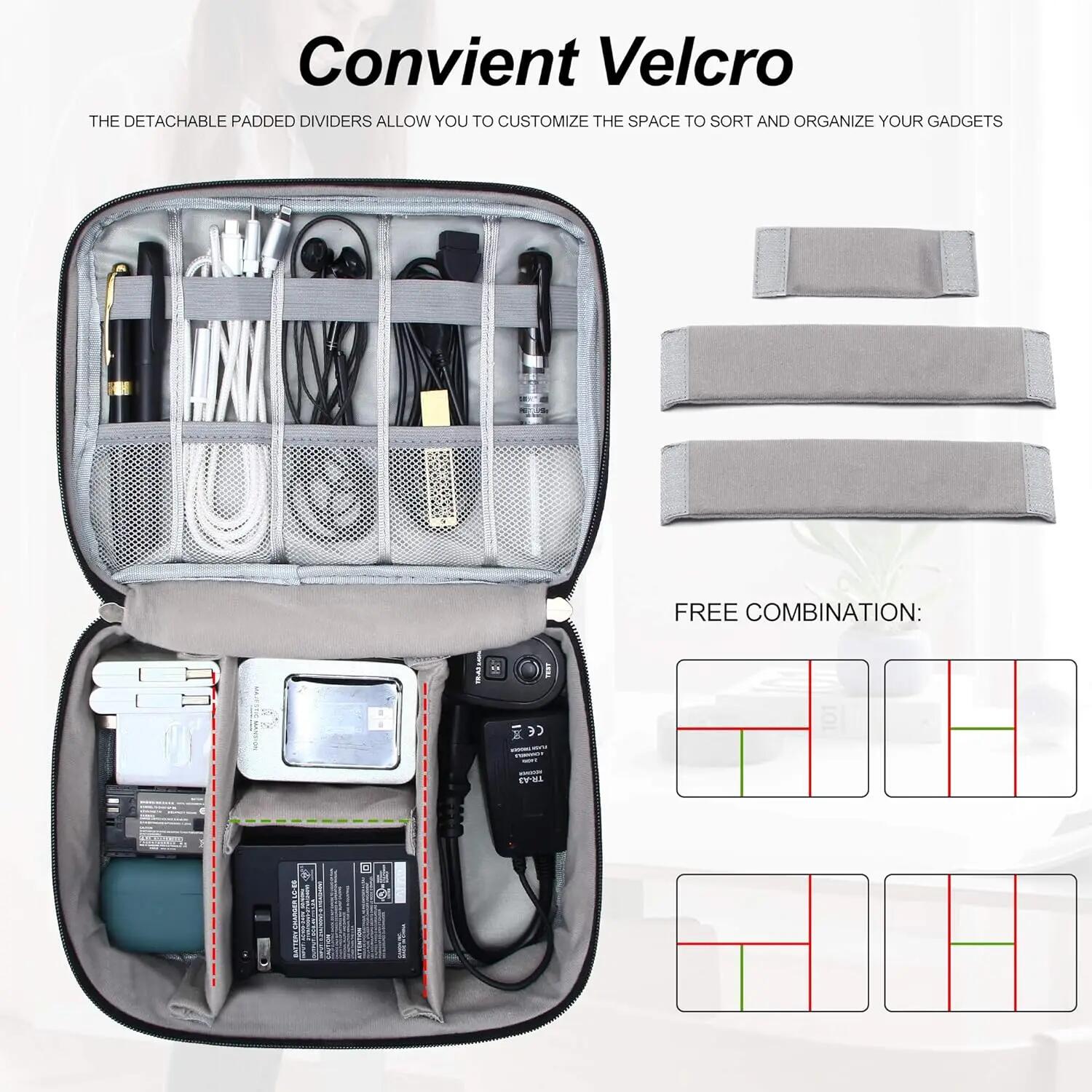 ポータブルデジタルストレージバッグ USB ガジェット防水ケ - Electronics Gadgets Bag のレビューと価格