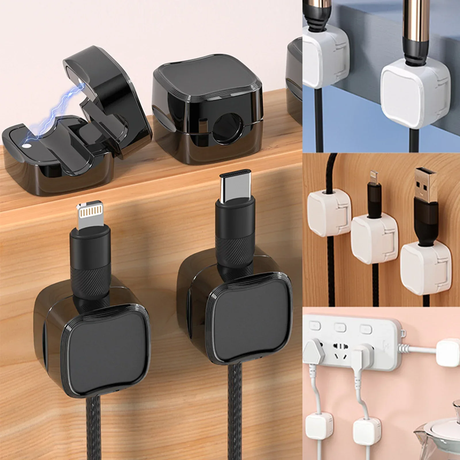 24/6 個磁気ケーブルオーガナイザークリップケーブル管理ワ - Magnetic Charging Cable のレビューと価格