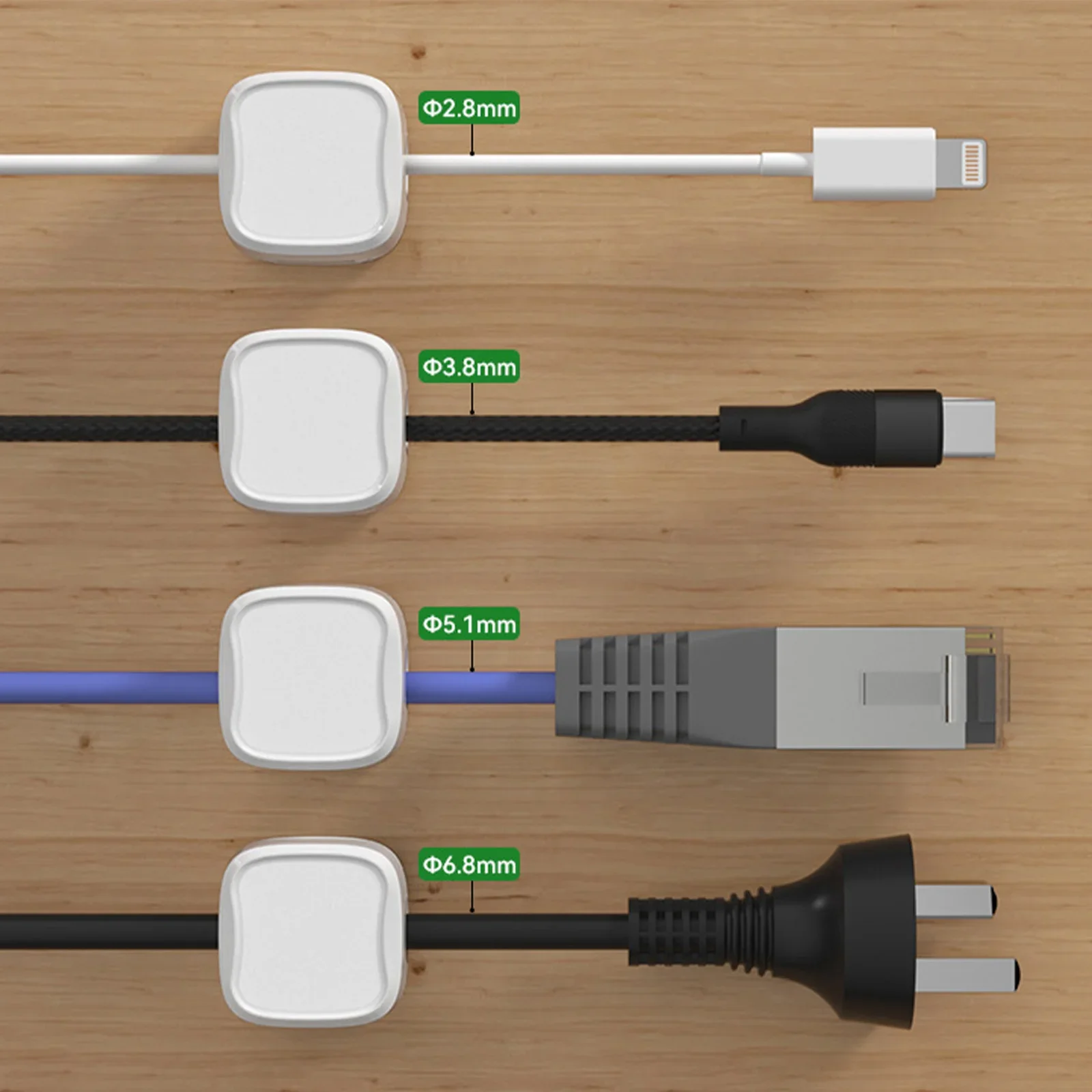 24/6 個磁気ケーブルオーガナイザークリップケーブル管理ワ - Magnetic Charging Cable のレビューと価格