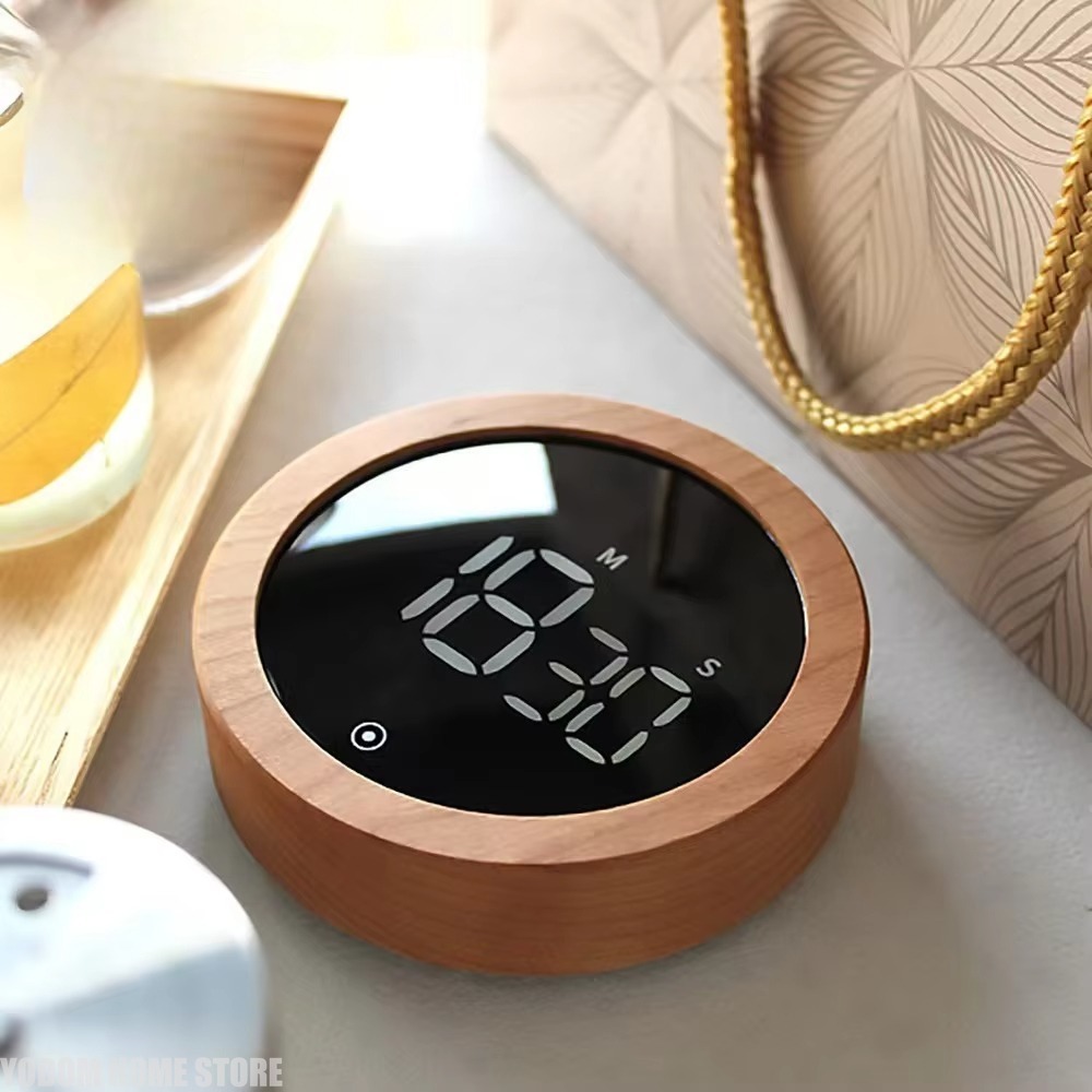 LED電子回転式木目調タイマー、丸型カウントダウンデバイス、 - Electronics And Gadgets With A のレビューと価格