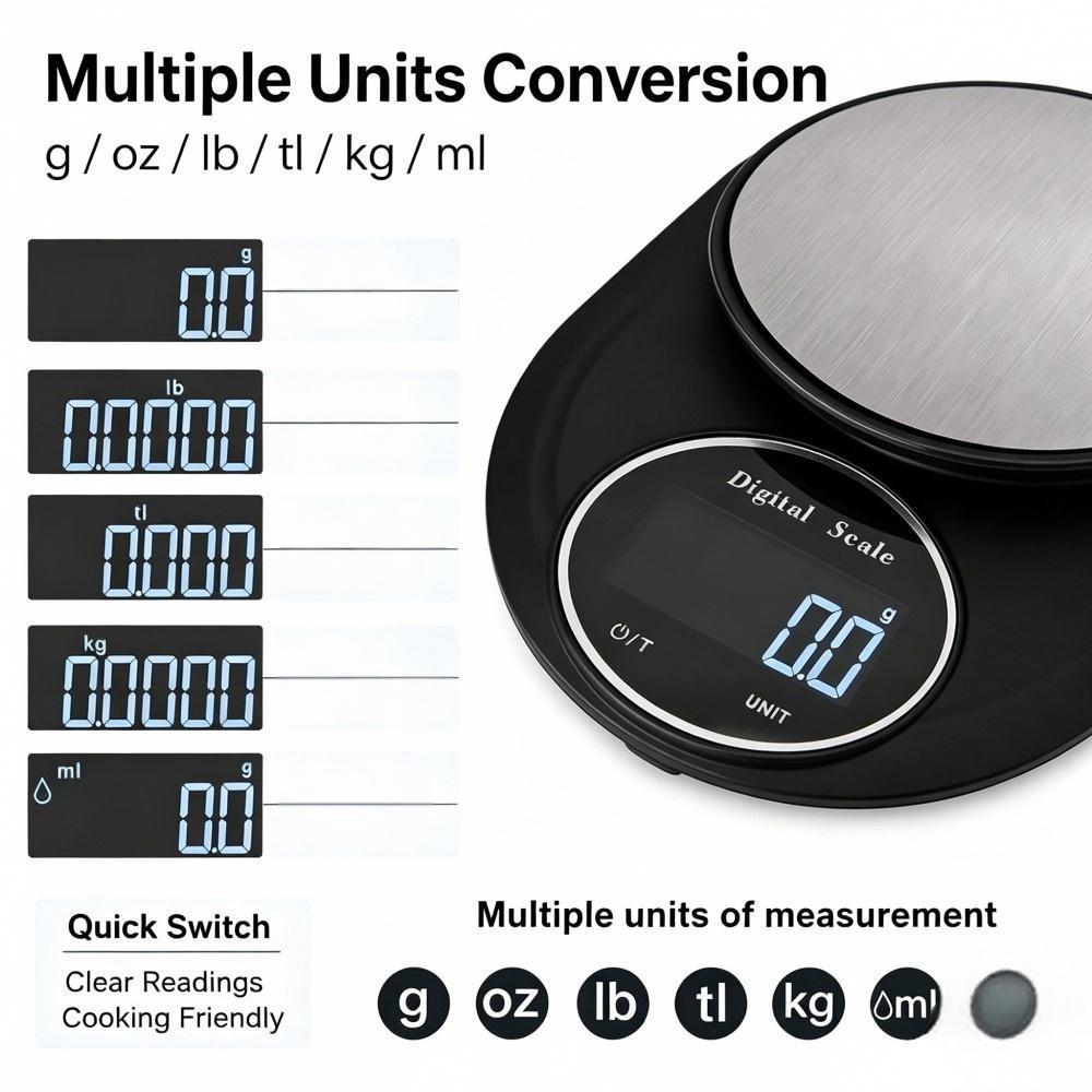 2KG 0.1g ミニポータブルデジタルキッチンスケール、丸 - Electronics & Gadgets Beginning With D のレビューと価格