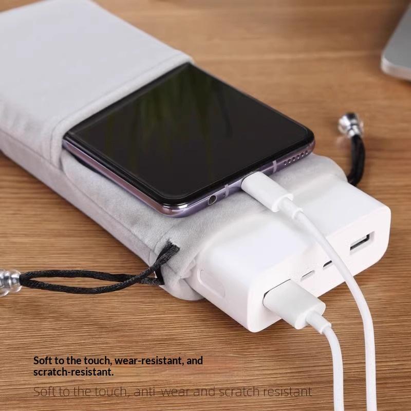 多機能フランネル製巾着ポーチバッグ1個、携帯電話、サングラス - Electronics And Gadgets With A のレビューと価格